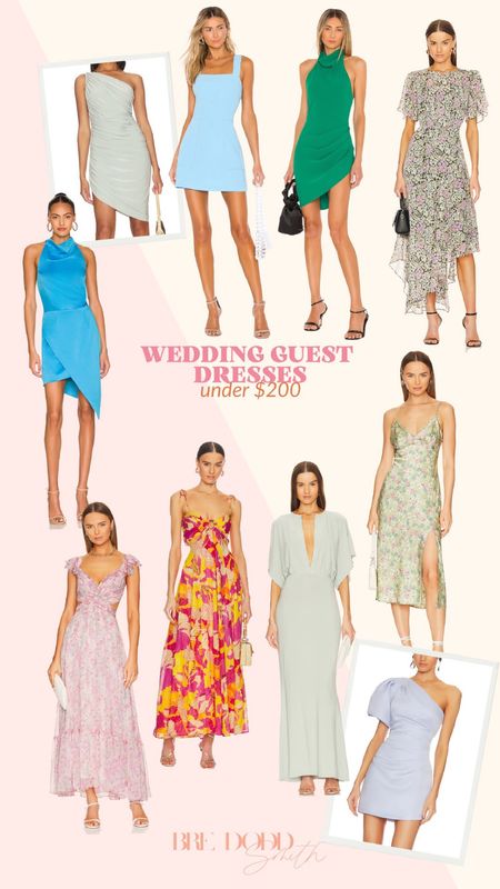 Spring wedding guest dresses from revolve 