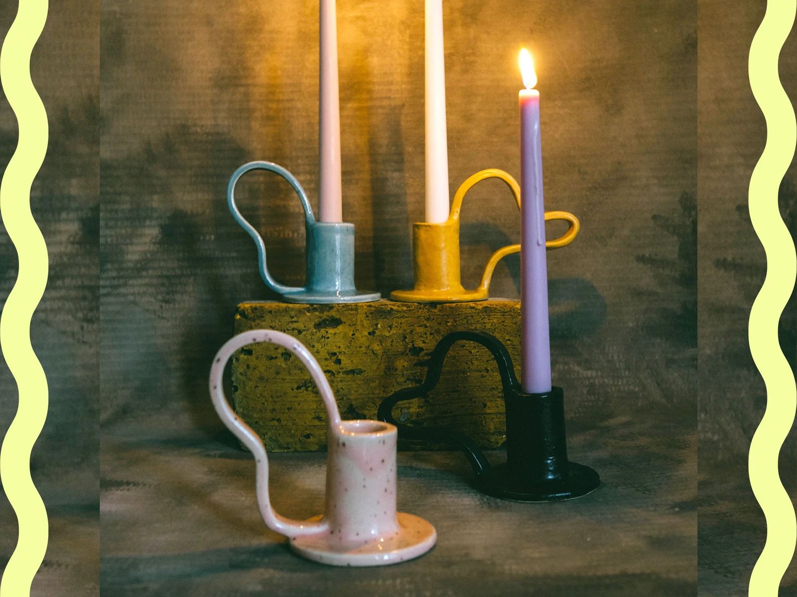 Handmade Ceramic Candlestick Holder / Candle Holder / Table Decorations / Stocking Filler / Moder... | Etsy (CAD)