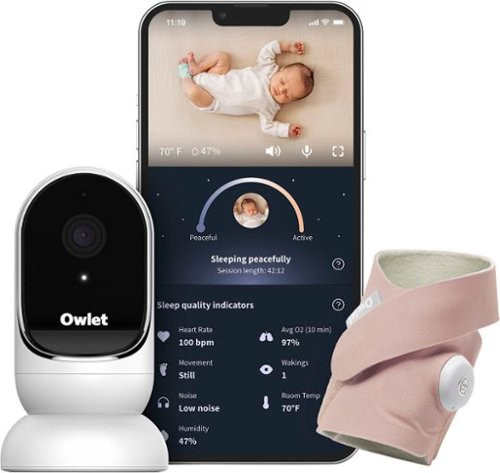 Owlet - Dream Duo: Dream Sock Baby Monitor and HD Camera - Dusty Rose | Best Buy U.S.