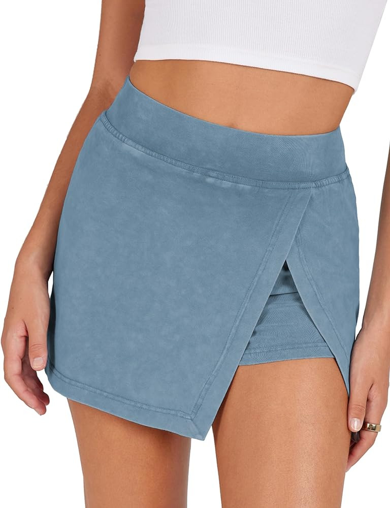 Lianlive Mini Skirts for Women High Waist Split Hem Casual Fitted Athletic Bodycon Skort Tennis S... | Amazon (US)