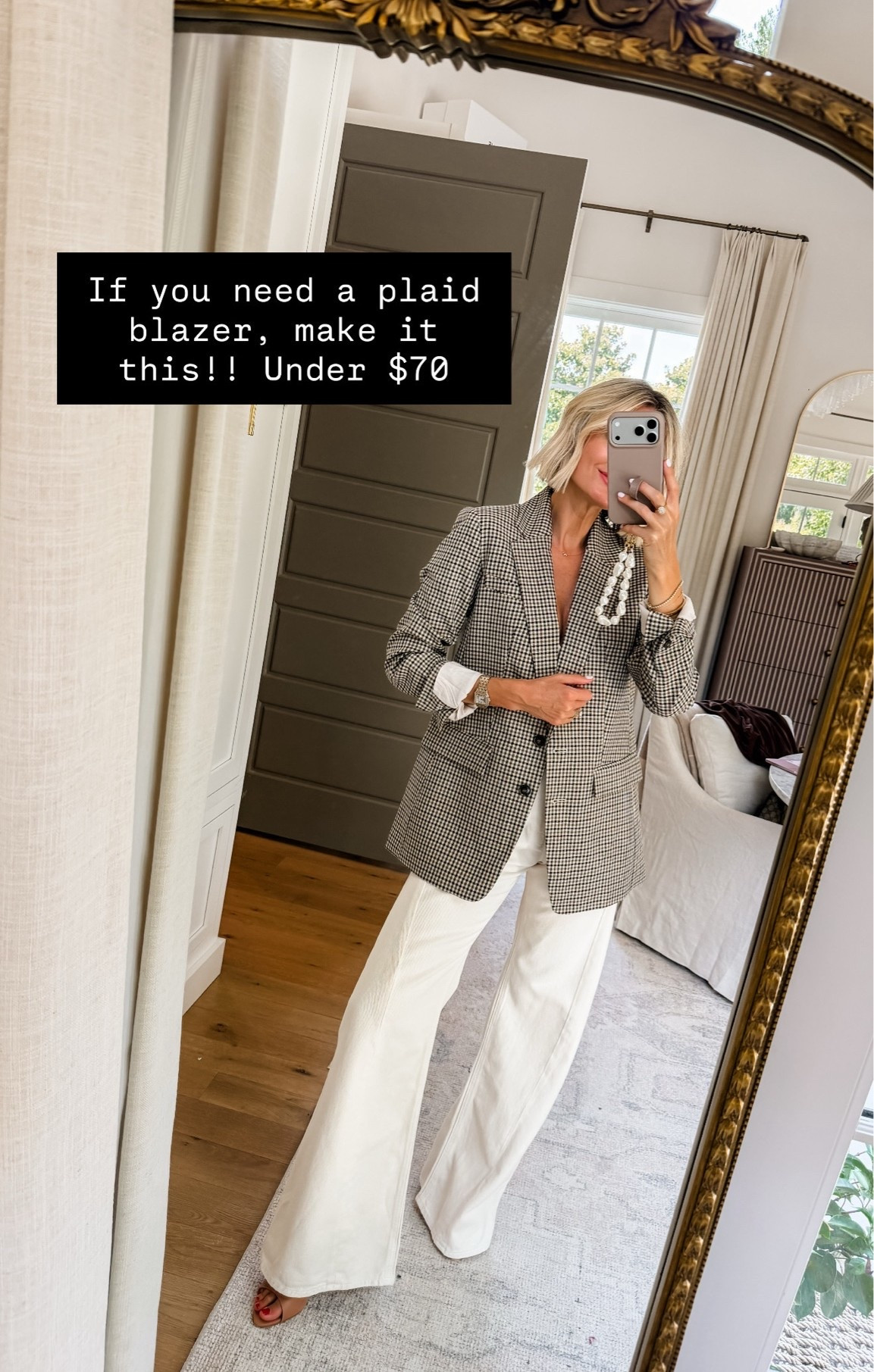 This plaid blazer is such a classic piece you have for years! Love the fit & it’s currently on sale! Wearing size 0 in these jeans blazer & 25 in the jeans! 

Loverly Grey, Loft, workwear, plaid blazer, Labor Day sales

#LTKSeasonal #LTKSaleAlert #LTKWorkwear
