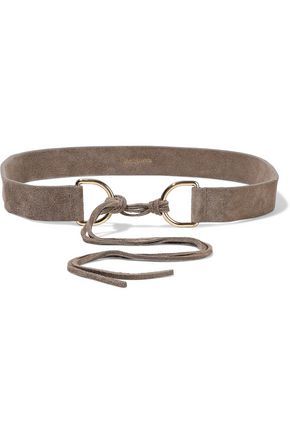 Zimmermann Woman Suede Belt Mushroom Size ONESIZE | The Outnet US