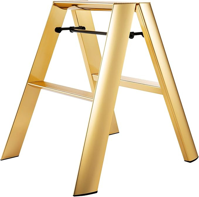 Hasegawa Ladders Lucano Step Stool Premium Edition 2 Step Gold | Amazon (US)