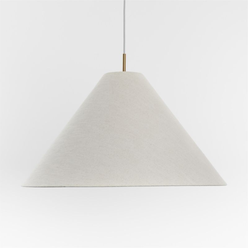 Arcinela 28" Conical Linen Pendant Light + Reviews | Crate & Barrel | Crate & Barrel