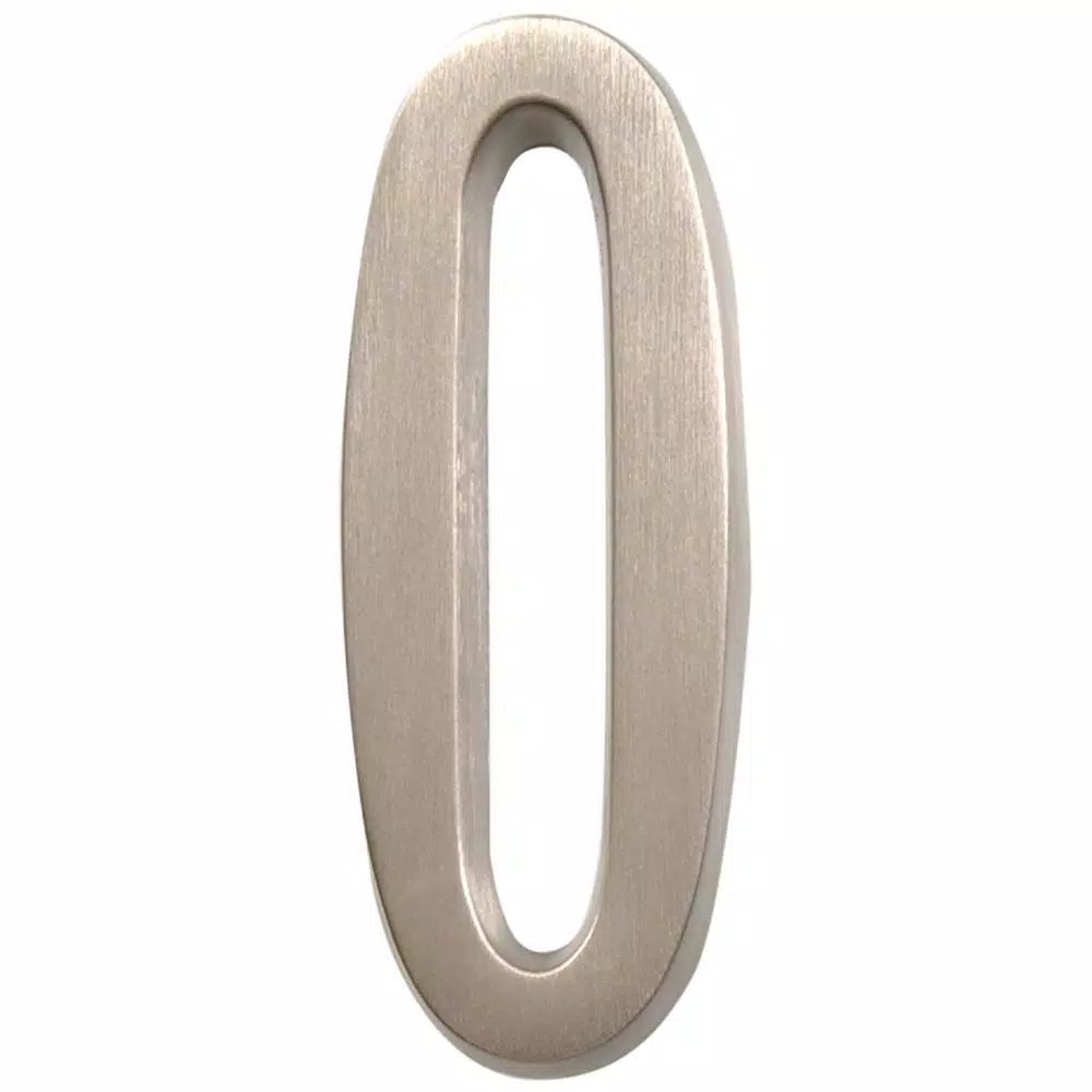 4 in. Flush Mount Nickel Plated Number 0 | The Home Depot