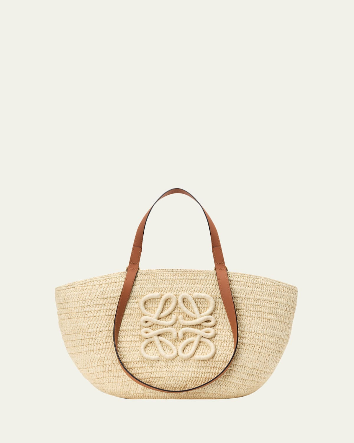 x Paula's Ibiza Extra Large Eclipse Basket Bag in Raffia and Calfskin | Bergdorf Goodman