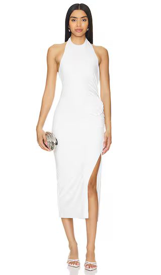 x Bridget Iris Midi Dress in White | Revolve Clothing (Global)