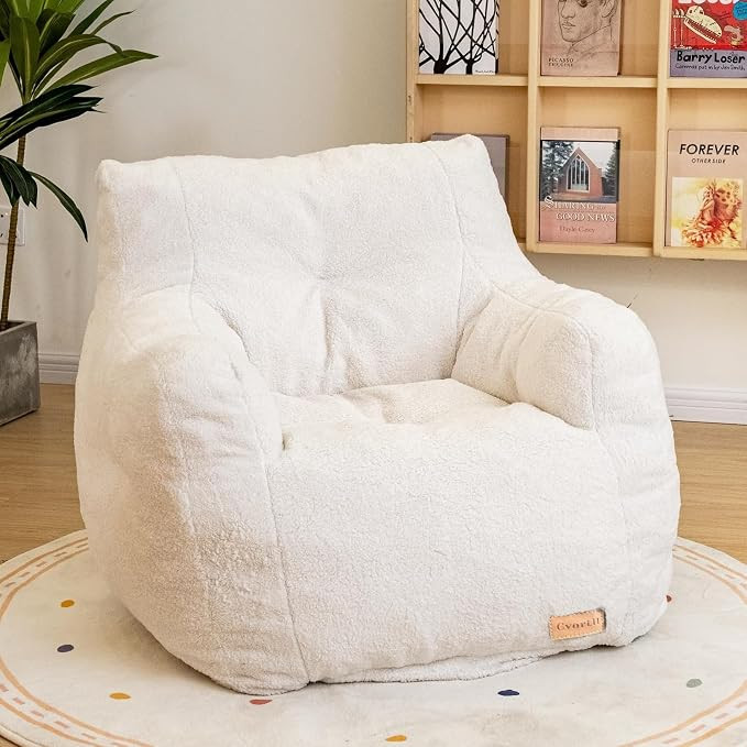 Bean Bag Chair with Filler, Bean Bag Sofa with Tufted Soft Stuffed Filling, Fluffy and Lazy Sofa,... | Amazon (US)