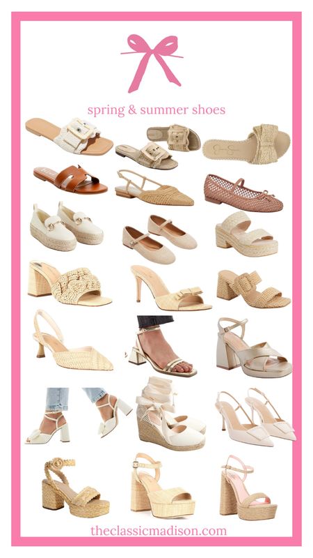 Part 1 of 2: classic, grandmillennial and preppy spring and summer shoes, woven shoe options, rattan style shoes 

#LTKSeasonal #LTKshoecrush #LTKfindsunder50