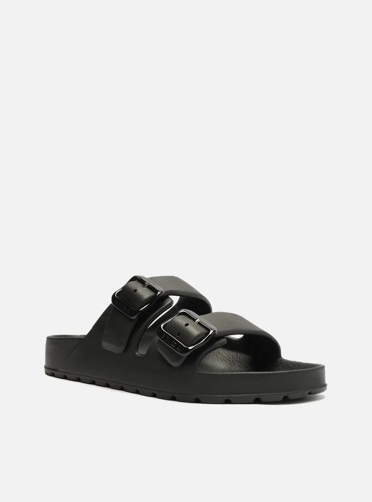 Slide Preto Flatform Tiras Brizza | ZZ Mall (BR)