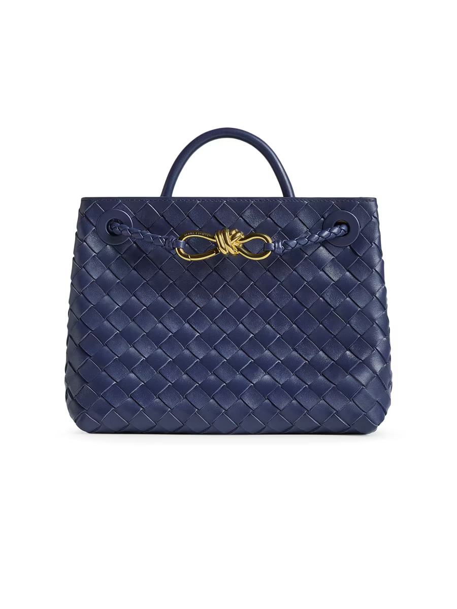 Shop Bottega Veneta Small Andiamo Intrecciato Leather Top-Handle Bag | Saks Fifth Avenue | Saks Fifth Avenue