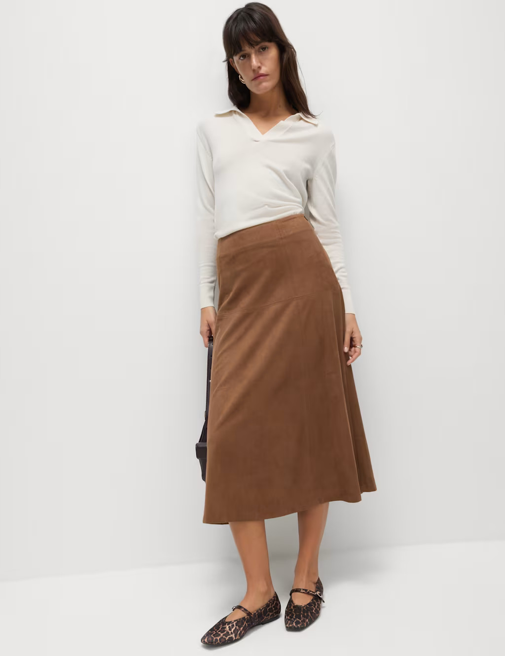 Suedette Midaxi A-Line Skirt | Marks & Spencer (UK)