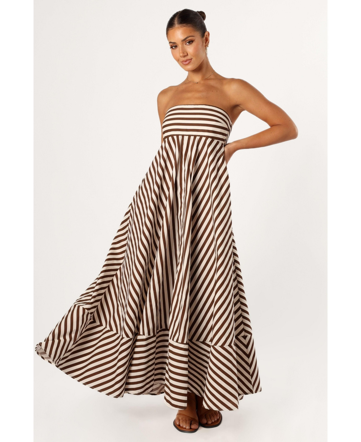 Petal and Pup Women's Bowie Strapless Maxi Dress - Chocolate | Macy's