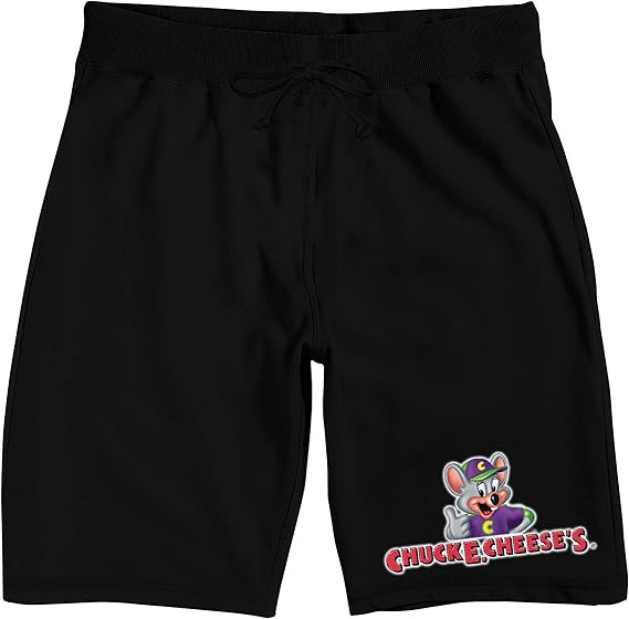 Chuck E. Cheese Logo Men’s Black Sleep Pajama Shorts | Amazon (US)