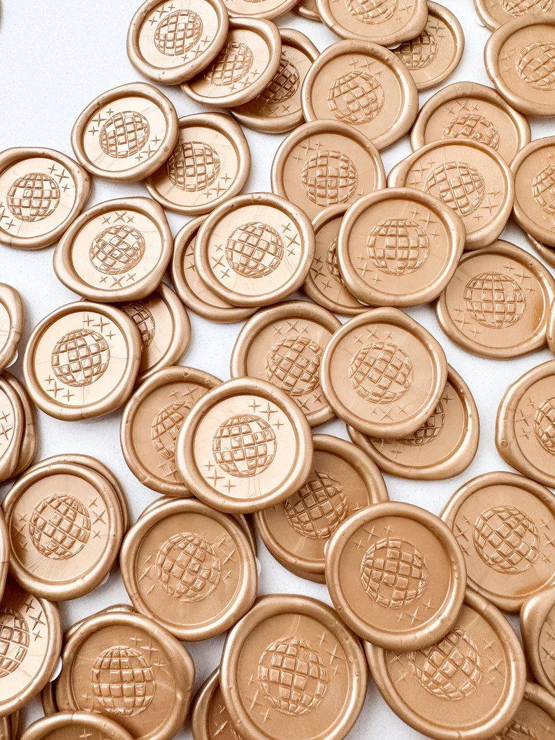 Disco Ball Wax Seal / Self-adhesive Wax Seals / Choose Your Wax Color - Etsy | Etsy (US)