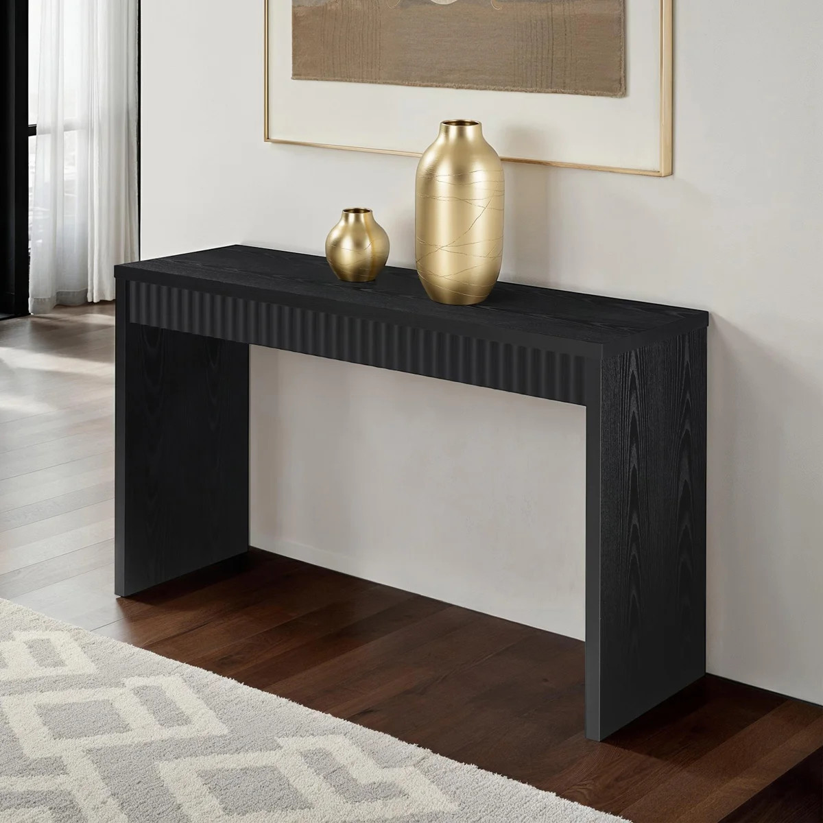 Allegonda Fluted Entryway Hall Console Table/Desk | Wayfair North America