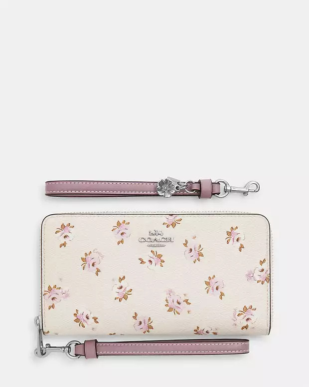 Boxed Long Zip Around Wallet With Floral Print | Coach Outlet US
