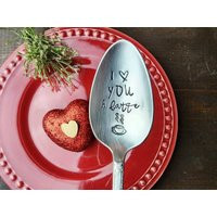 I Love You A Latte Stamped Coffee Spoon, Handmade Silverware Gift | Etsy (US)