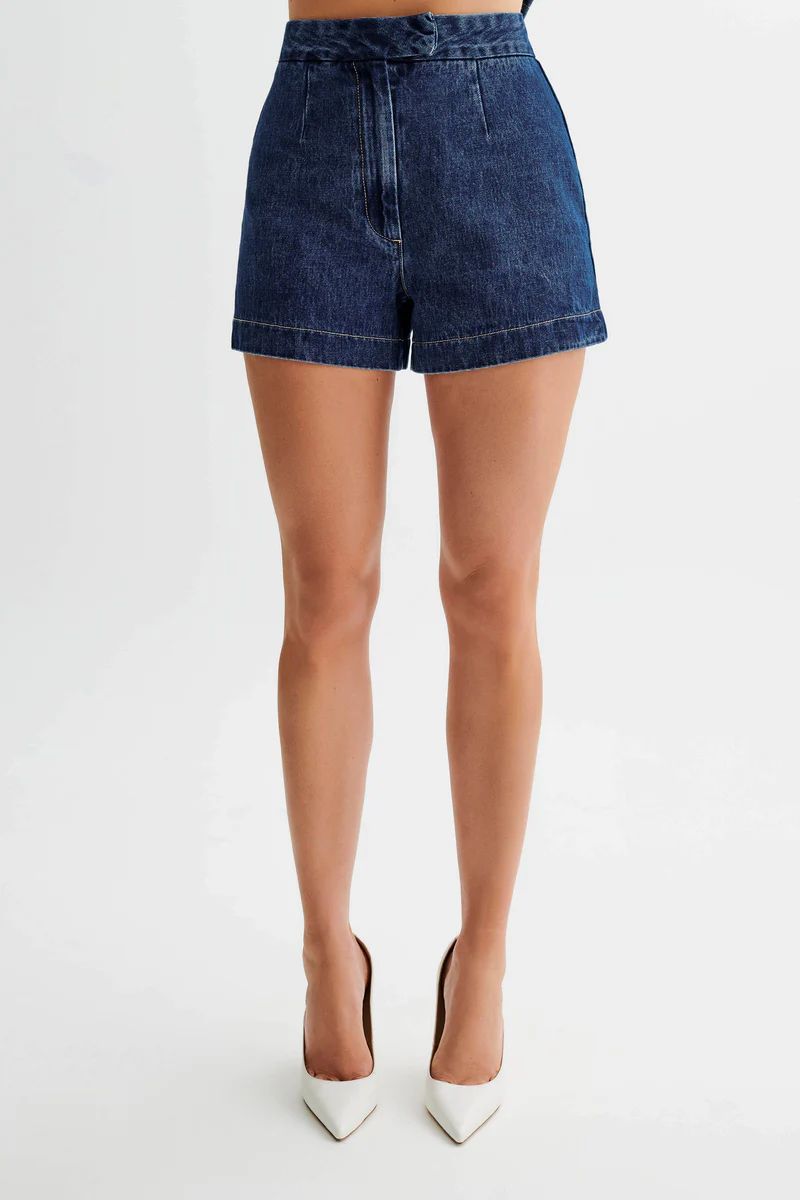 Abel Denim Shorts - Dark Blue | MESHKI US