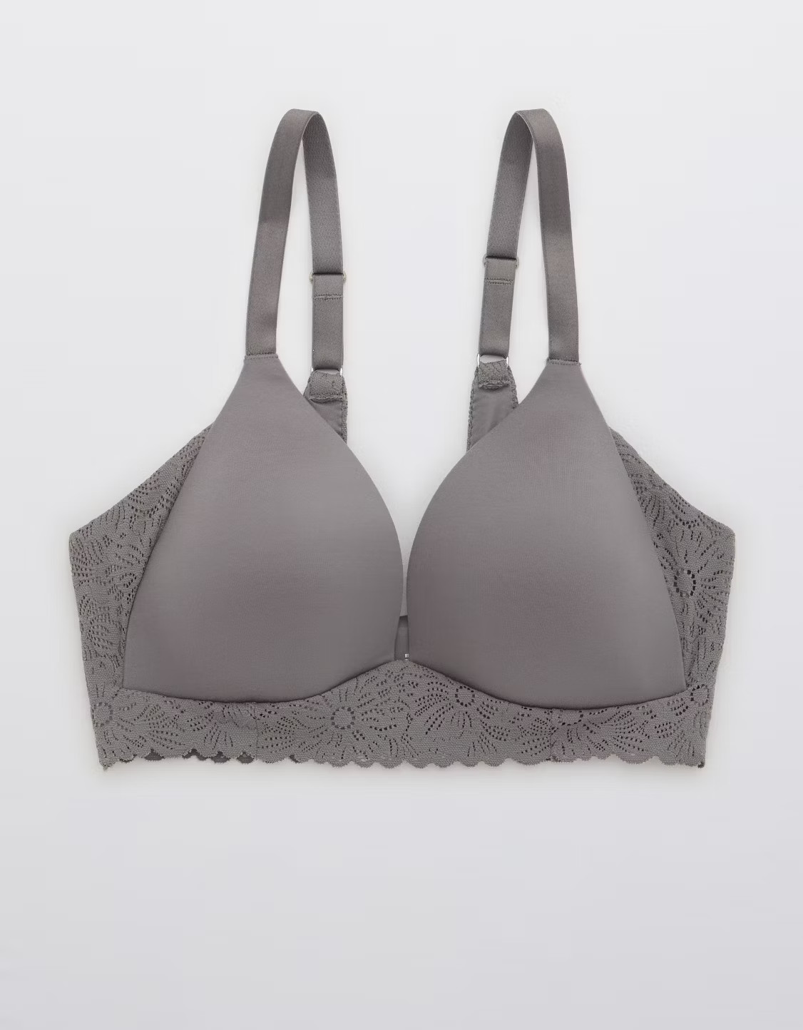 Aerie Real Sunnie Wireless Lightly Lined Blossom Lace Trim Bra | American Eagle Outfitters (US & CA)