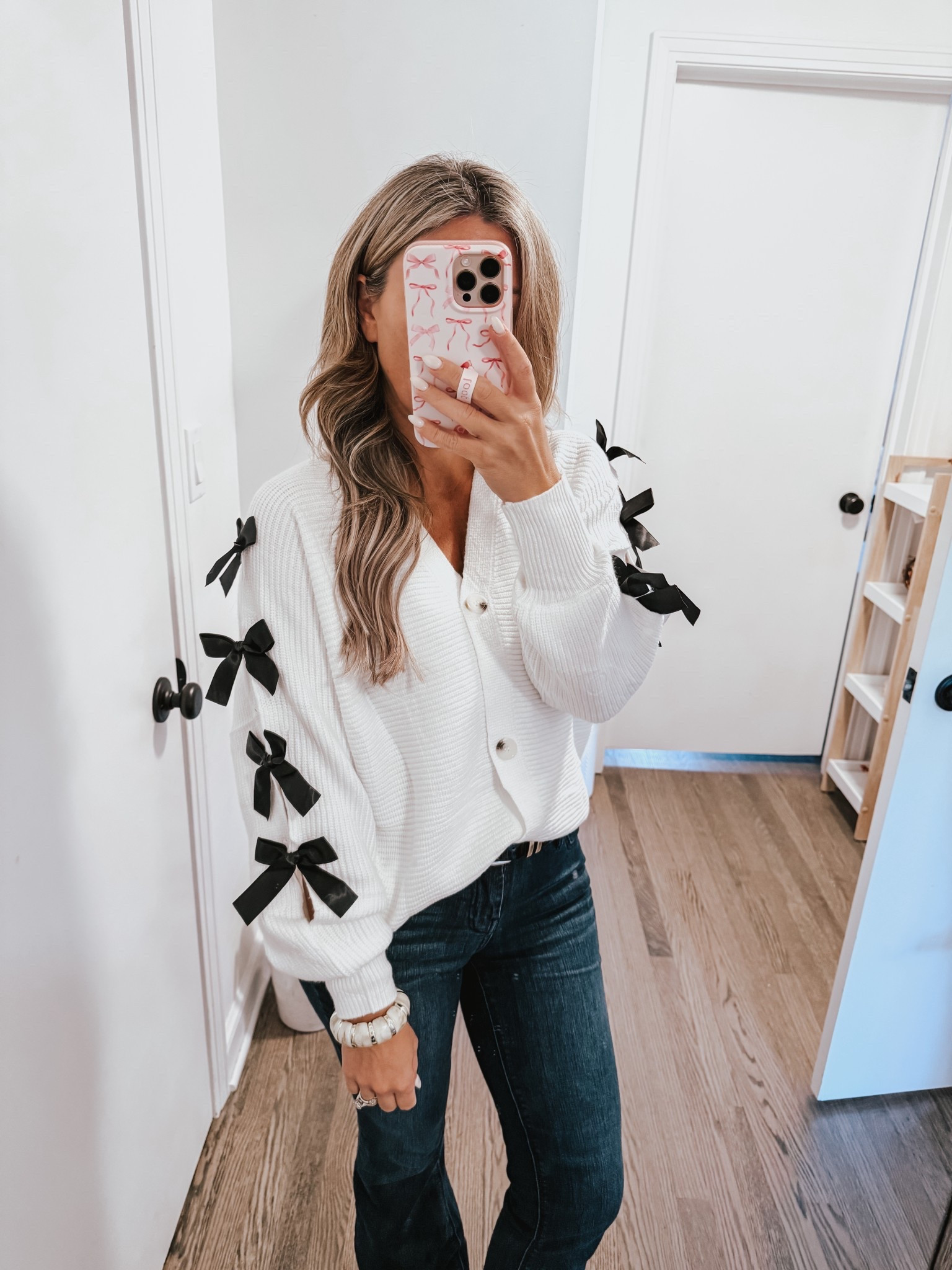 Now sweater flare jeans