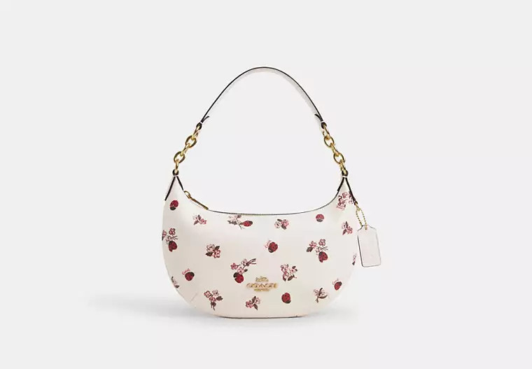 Coach Outlet Payton Hobo Bag With Ladybug Floral Print - White | Coach Outlet US