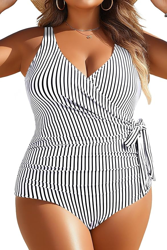 Yonique Plus Size One Piece Swimsuits for Women Tummy Control Bathing Suits Full Coverage Swimwea... | Amazon (US)