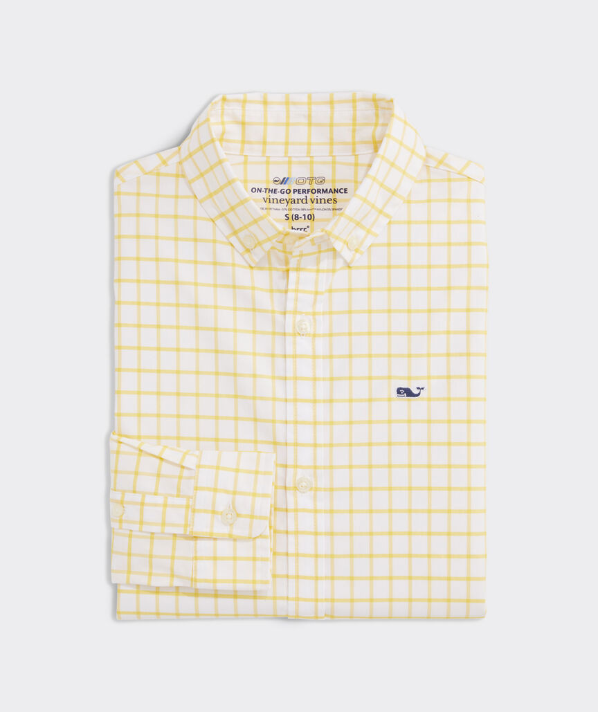 Boys' On-The-Go brrrº Tatersall Shirt | vineyard vines