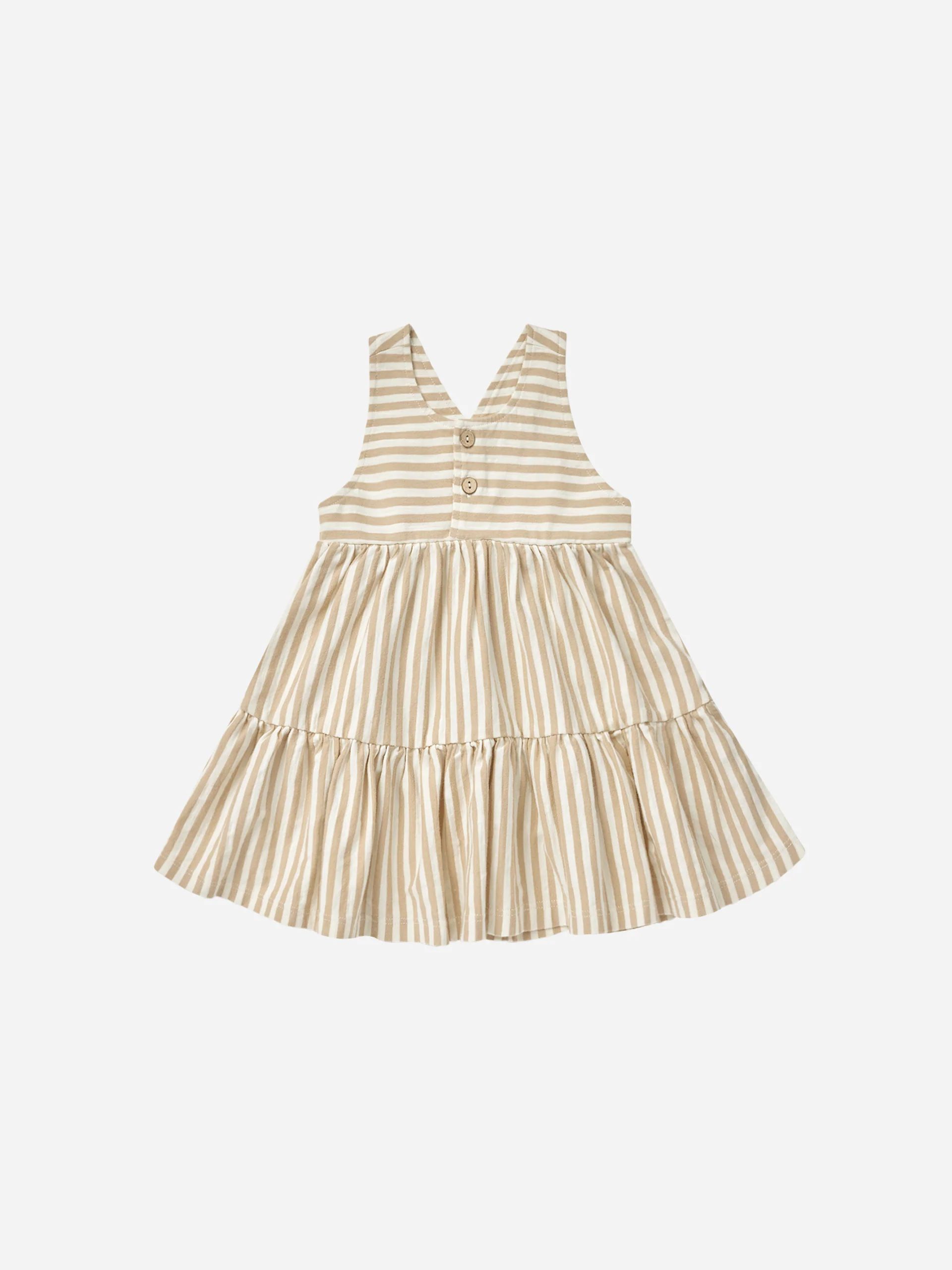 Ruby Swing Dress || Sand Stripe | Rylee + Cru