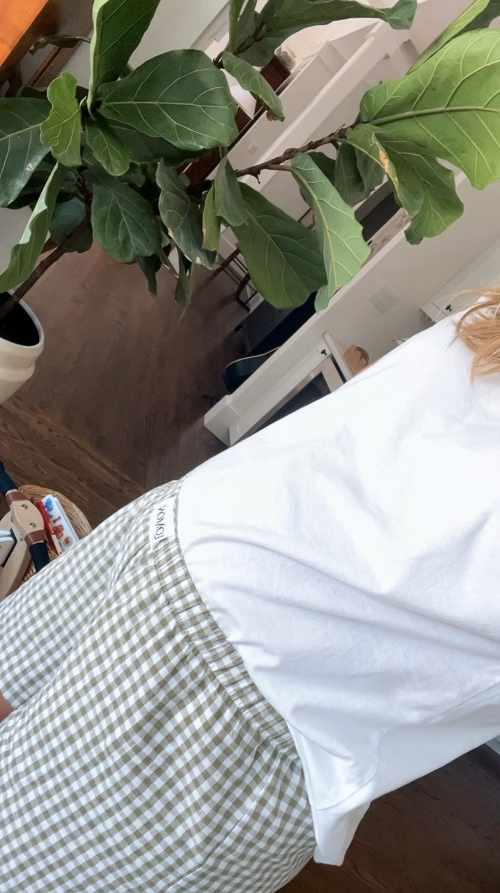 I love these gingham boxer shorts right now - so comfortable! 

I sized up a size for my bump -

#LTKBump #LTKFindsUnder50