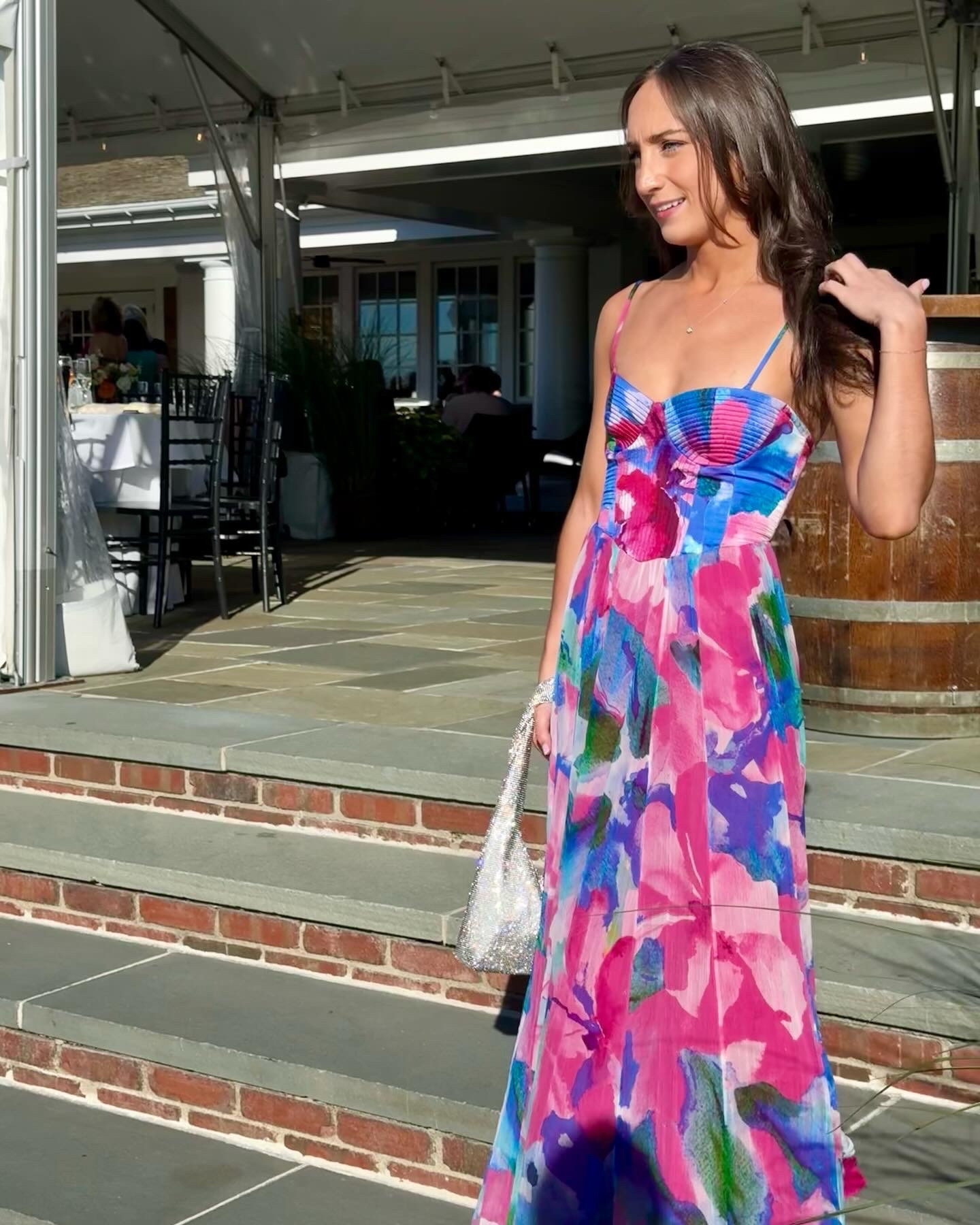Can’t get over the colors of this wedding guest dress 🩷 Pairs perfectly with simple silver accessories since it’s a statement on its own

#LTKWedding #LTKStyleTip #LTKItBag