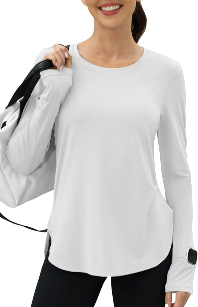 KevaMolly Workout Tops for Women Long Sleeve UPF 50+ UV Protection Sun Shirt Lightweight Quick Dr... | Amazon (US)