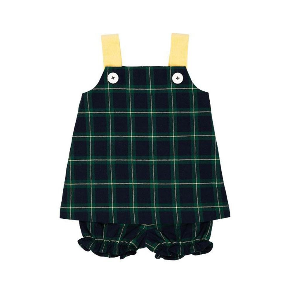 Jillian Jumper Set - Peachtree Plaid with Bellport Butter Yellow Corduroy | The Beaufort Bonnet Company