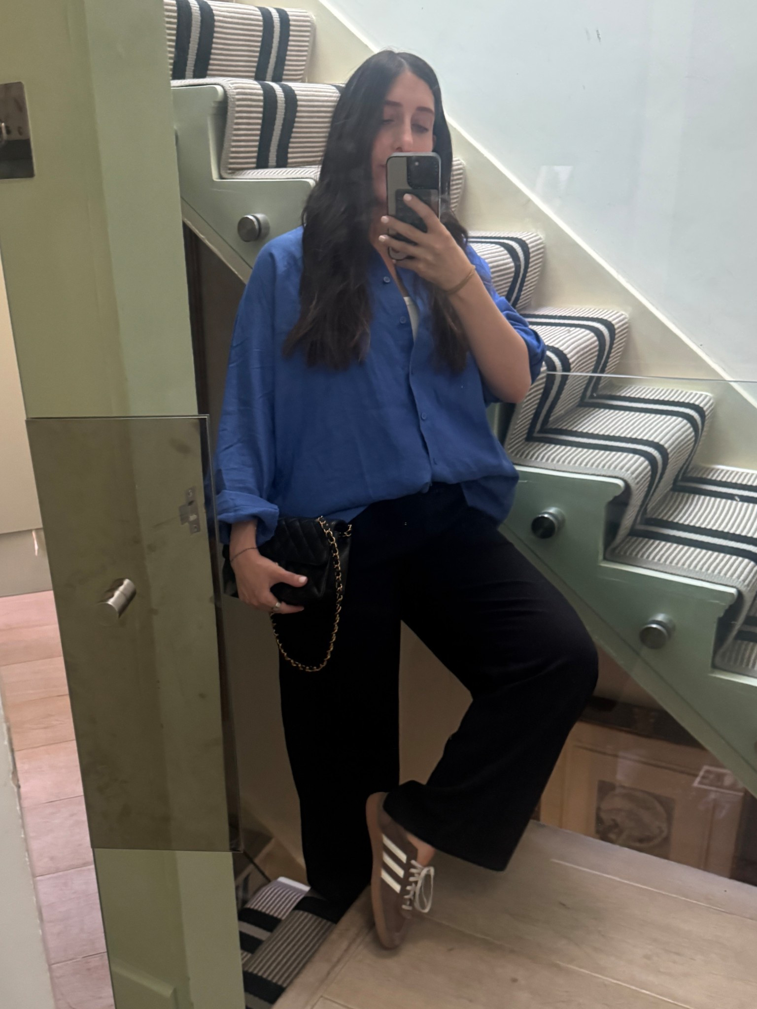 Body linen cobalt blue shirt for the win 🏆

#LTKmidsize #LTKcurves #LTKworkwear