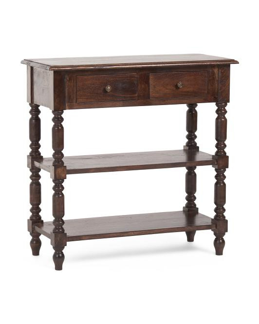 31.5x14x31.5 Solid Wood Side Table | TJ Maxx