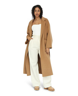 Women's Wide Awake Split Hem Overcoat | Macy's