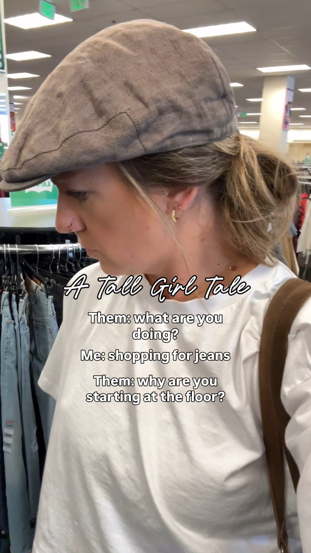 A tale as old as time 🤣 #tallgirlproblems
✨what I’m wearing: medium tee, 30 tall wide leg jeans, 11 shoes. Also linked the jeans I found (didn’t have my size) 

#LTKOver40 #LTKdayinmylife #LTKTall