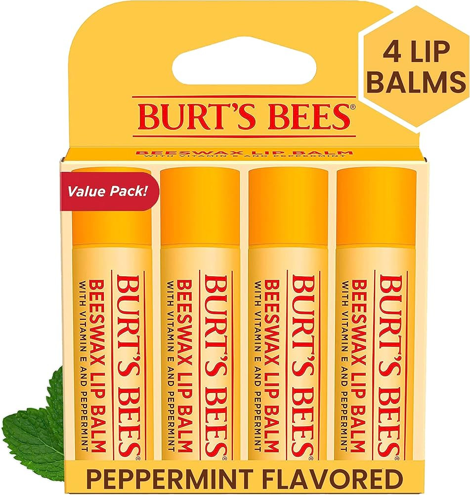 Burt's Bees Lip Balm Stocking Stuffers, Moisturizing Lip Care Christmas Gifts, Original Beeswax w... | Amazon (US)