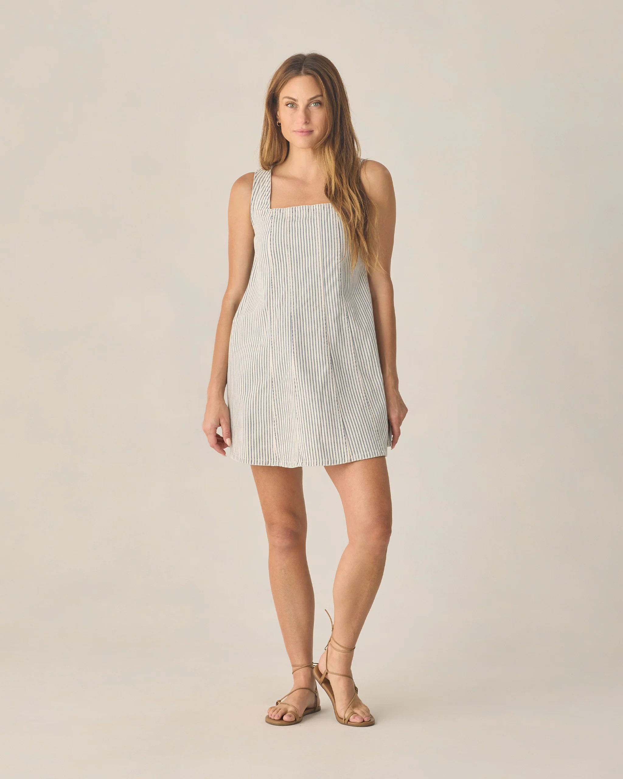 Women's Maeve Mini Dress Railroad Stripe | Rylee + Cru