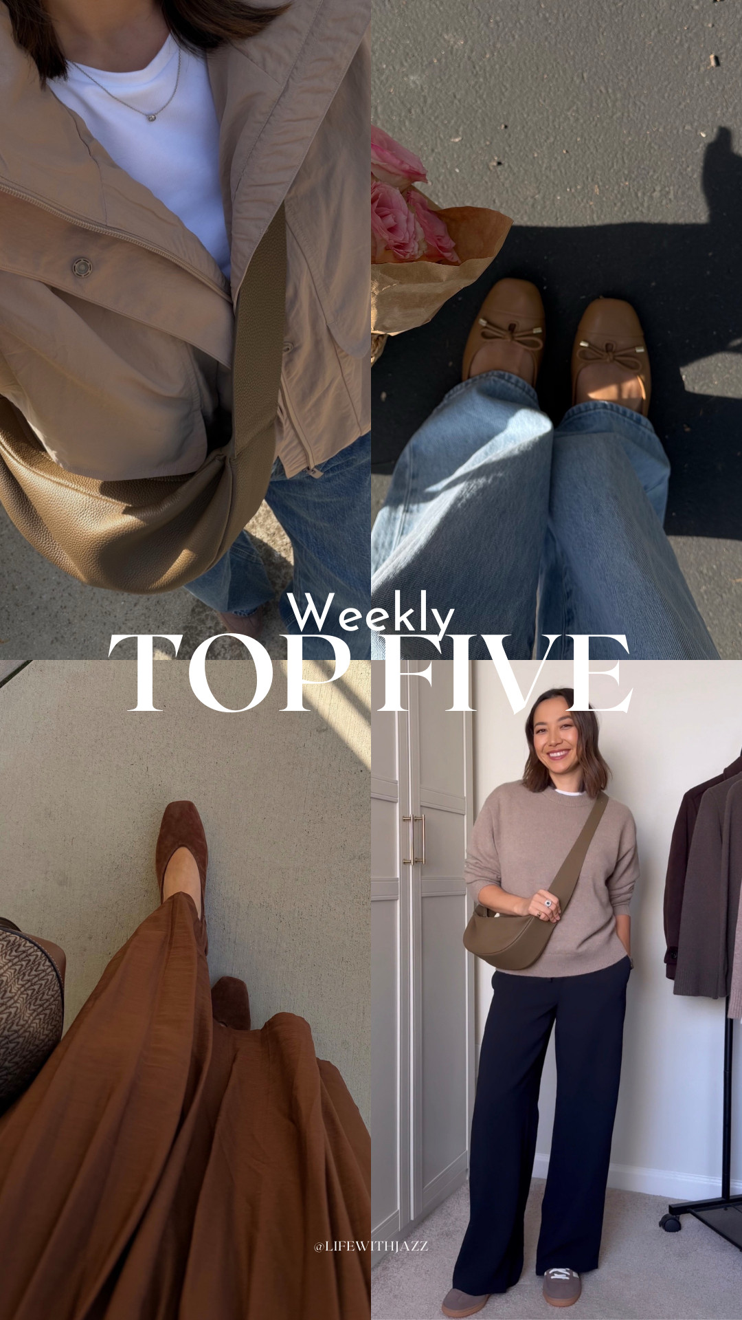 this week's top 5: 

1. Quince oversized cashmere sweater -- perfectly oversized
2. Lululemon rain jacket - casual & chic 
3. Vionic ballet flats - have arch support
4. Aritzia lodge pants - wrinkle-free, best travel pant
5. Sam Edelman ballet flats - buttery soft  

 #LTKSaleAlert