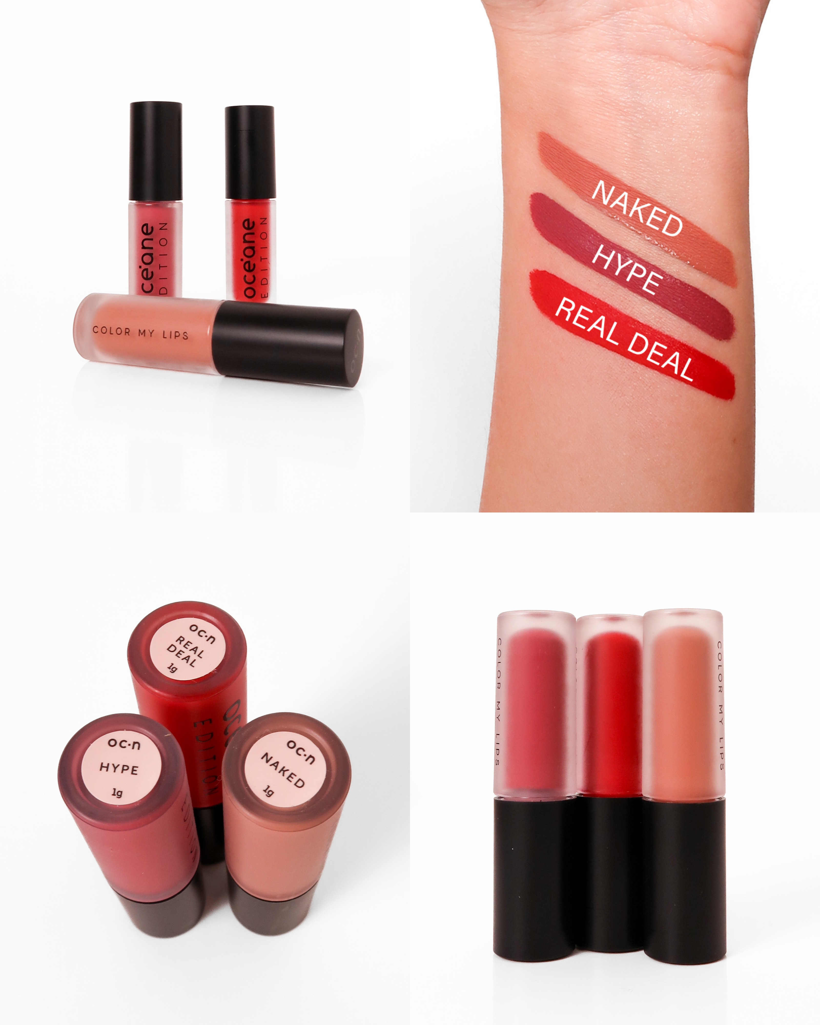 Océane The Lipstick - Batom Semi-Matte: Nude Pink (rosado). Sienna (nude rosado). Red Kiss (vermelho intenso). 

 #LTKbrasil #LTKbeleza
