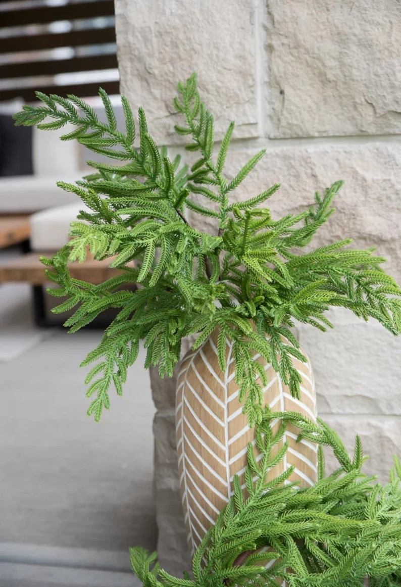 Artificial Norfolk Pine Branch Natural Touch Life Like - Etsy | Etsy (US)