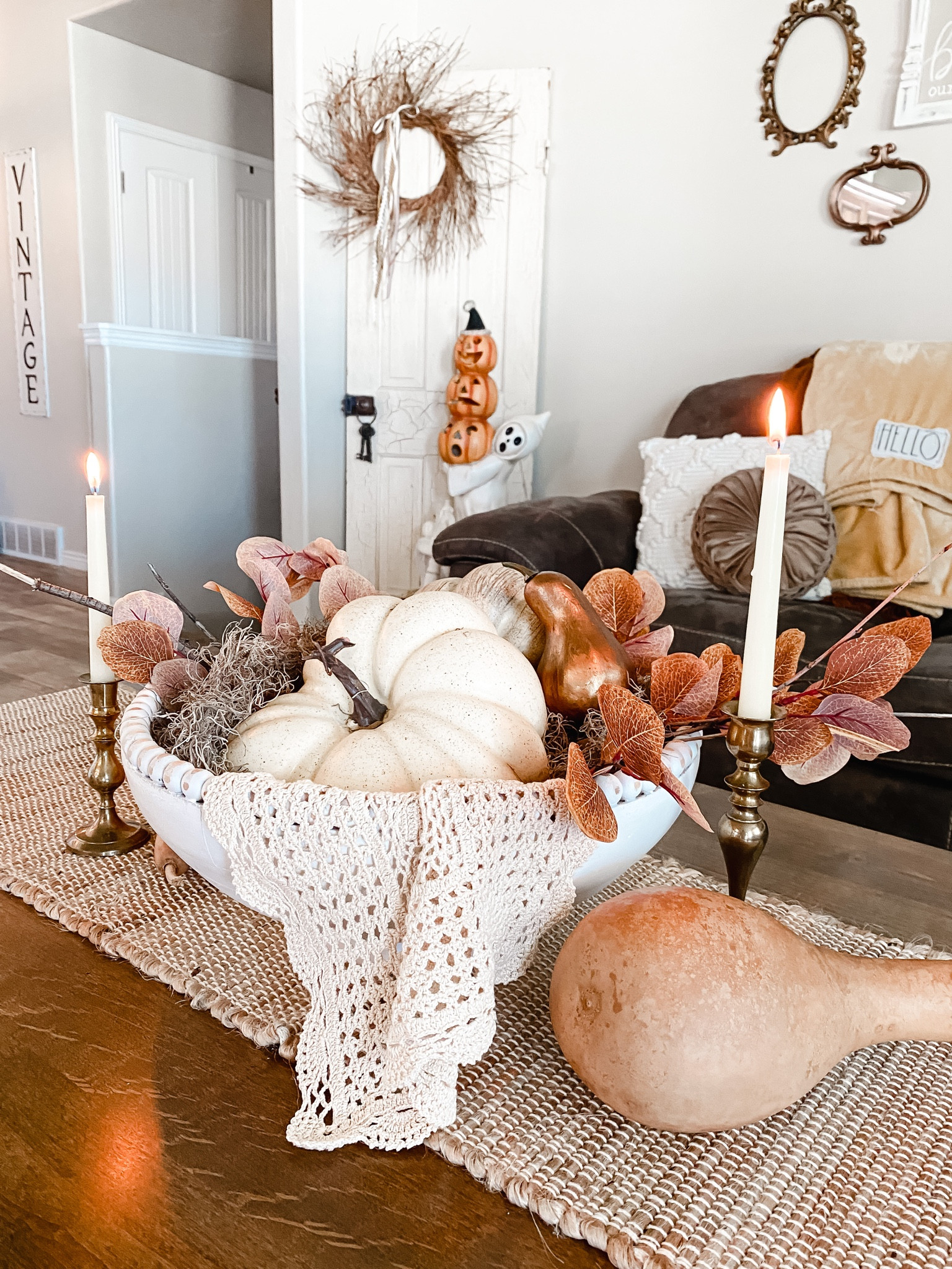 My fall coffee bar I love this bowl and gourds 🍁🍂🤎

#LTKhome #LTKstyletip #LTKSeasonal