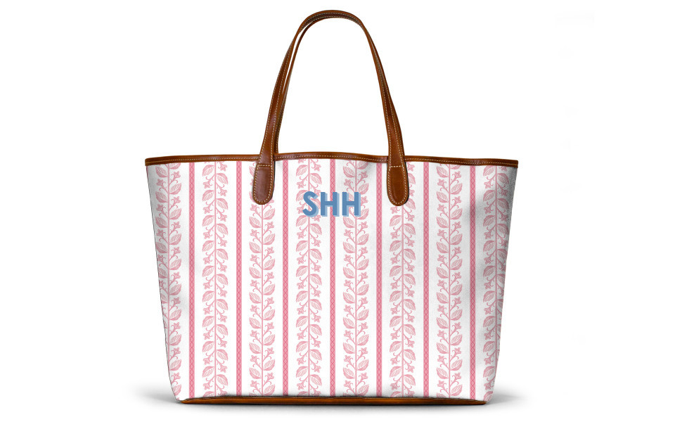 Clear Katie Pouch - Monogram Stripe | Barrington Gifts