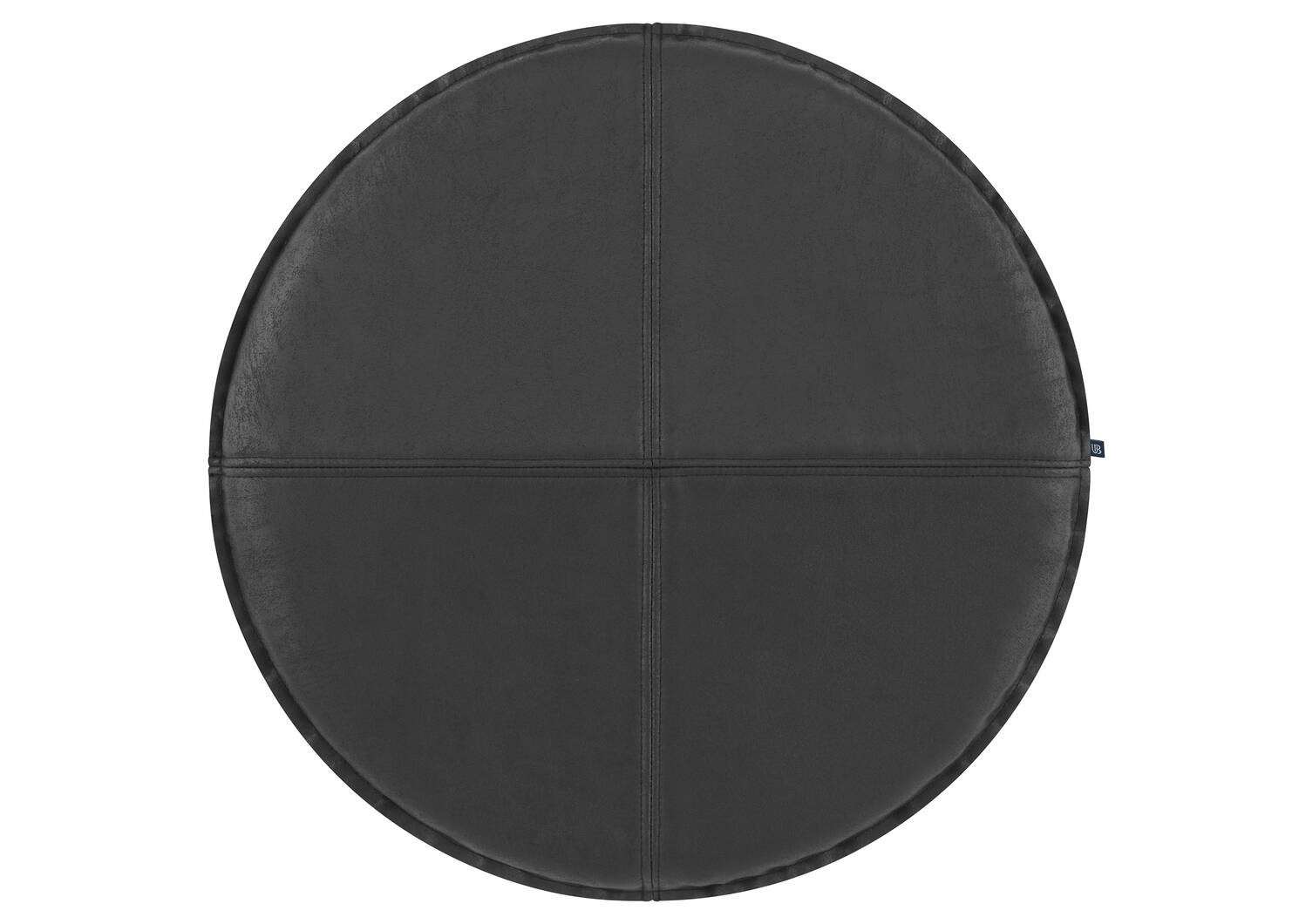 Circle Seat Cushion Faux Leather Black | Urban Barn