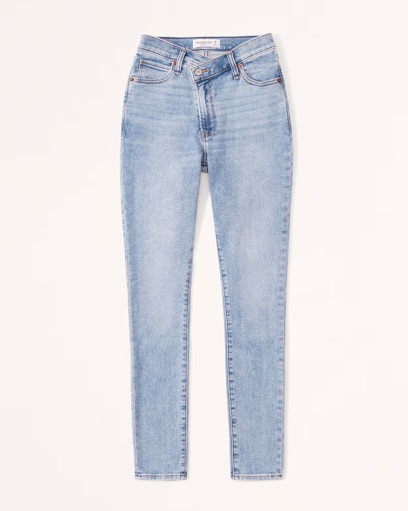 Women's Curve Love High Rise Super Skinny Ankle Jean | Women's New Arrivals | Abercrombie.com | Abercrombie & Fitch (US)
