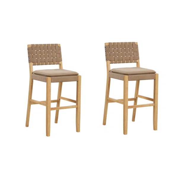 Arleatha Upholstered 29'' Counter Stool with Solid Wood Frame | Wayfair North America