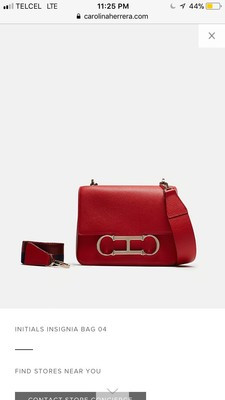 Brand NEW Red Carolina Herrera Initials Insignia Bag | eBay US