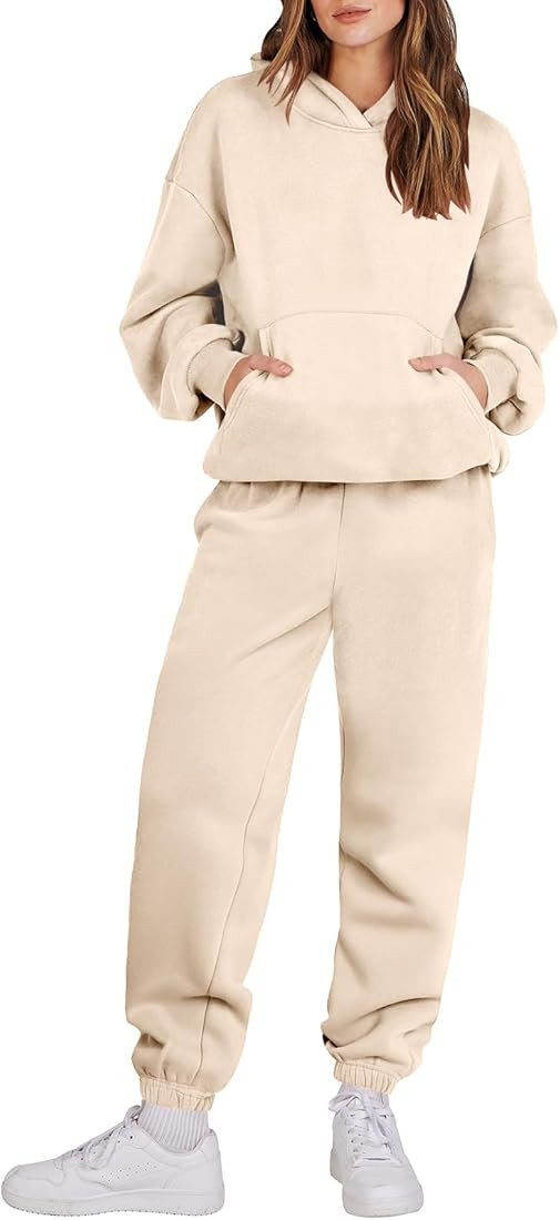 ANRABESS Women 2 Piece Outfits Hoodie Sweatshirt Tracksuit & Oversized Jogger Sweatpants Y2K Swea... | Amazon (US)
