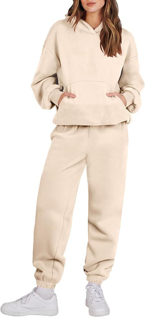 ANRABESS Women 2 Piece Outfits Hoodie Sweatshirt Tracksuit & Oversized Jogger Sweatpants Y2K Swea... | Amazon (US)